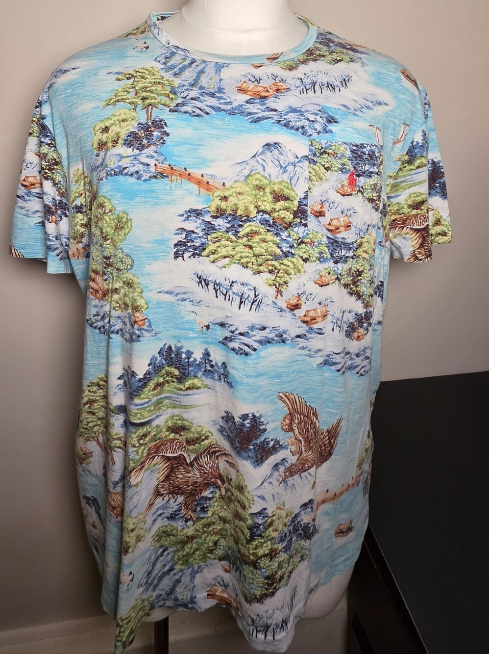 Polo by Ralph Lauren Sky Blue Scenic Pocket Tee